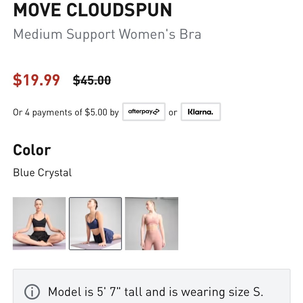 NWT Puma Women’s MOVE CLOUDSPUN Medium Support Purple Blue Sports Bra - Picture 8 of 14